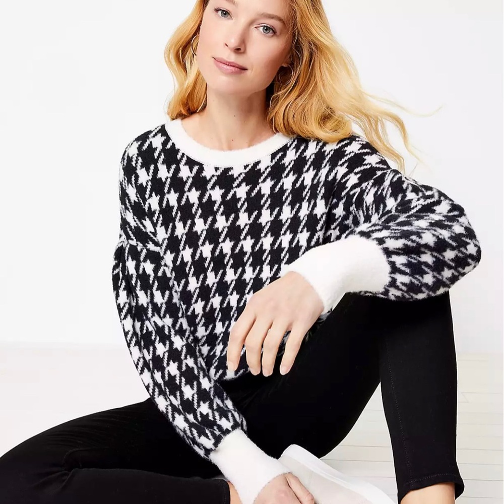 Loft houndstooth sweater